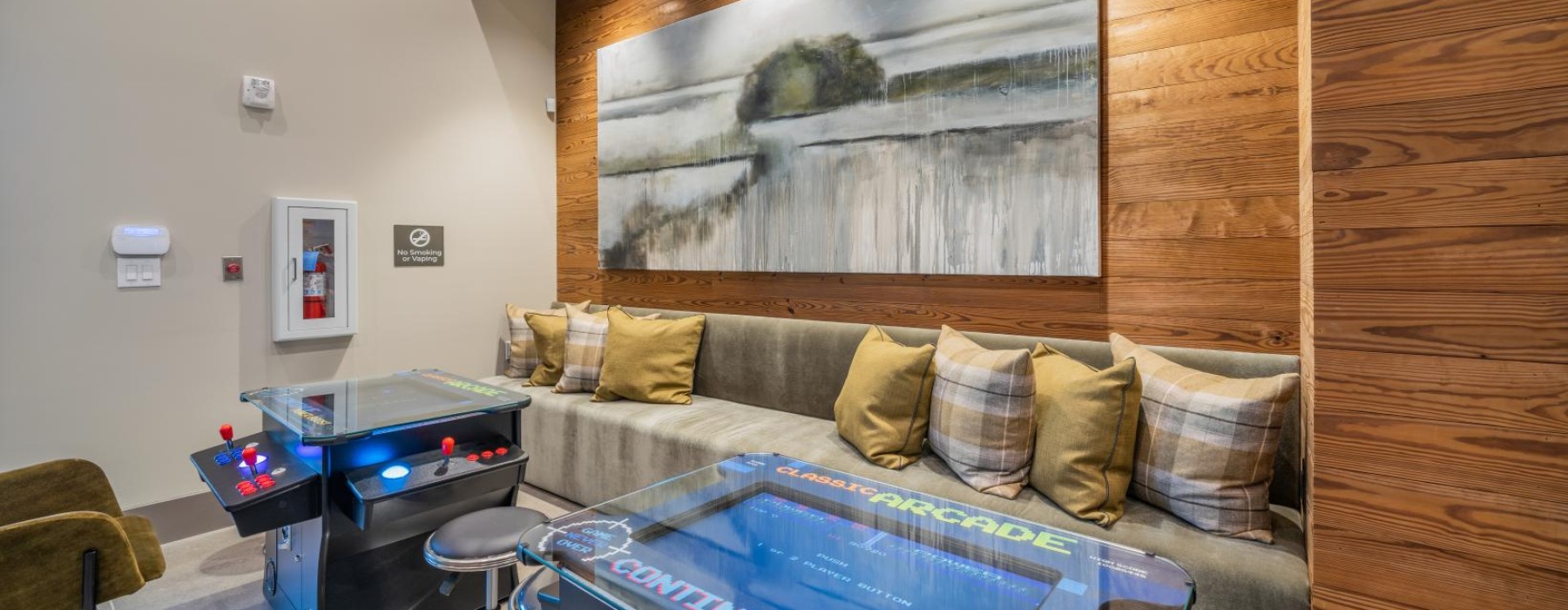 a room with a video games
